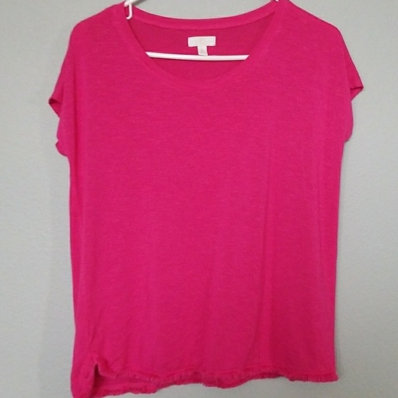 Charming charlie pink fringe top size small - Picture 1 of 5